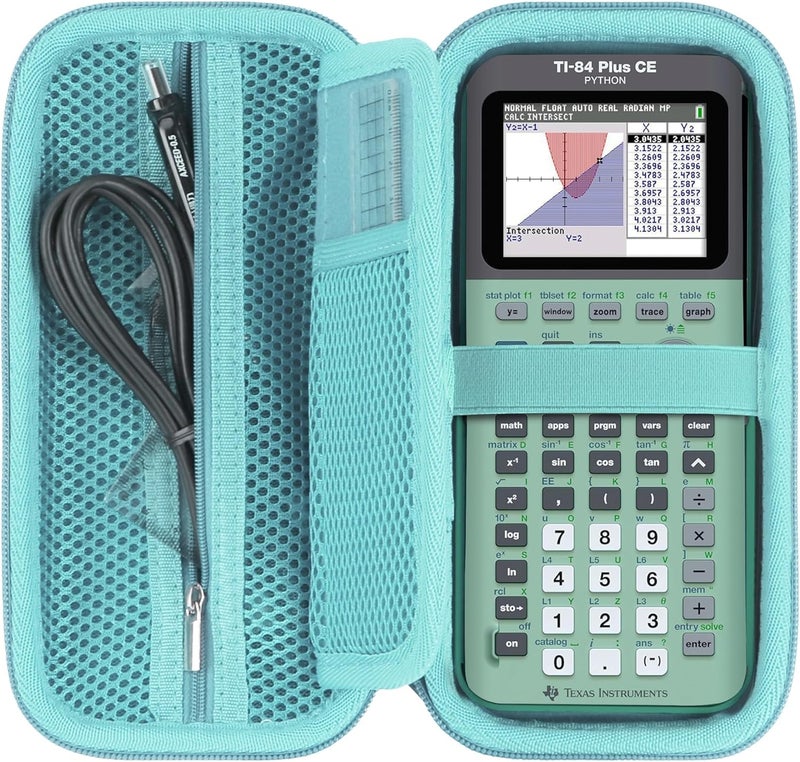 RIYADAone Hard Case Replacement for Texas Instruments TI-84 Plus CE/TI-84 Plus/TI-Nspire CX II CAS/TI-Nspire CX II/TI-83 Plus/TI-89 Titanium/TI-85 / TI-86 Color Graphing Calculator (Mint Green Case) - Image 1